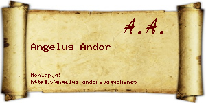Angelus Andor névjegykártya